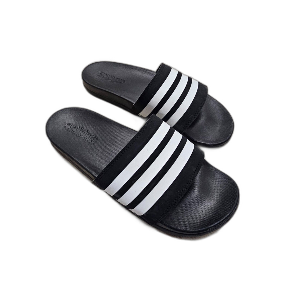 Adidas Adilette Comfort Slides Unisex M8 W9 Black/White